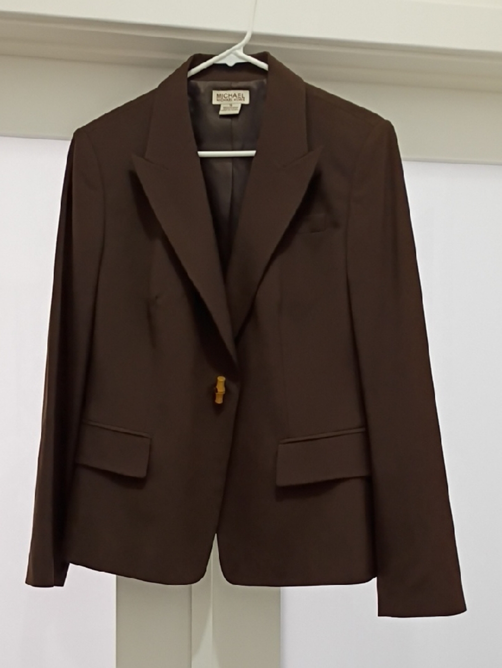 Michael Kors Women's Dark Brown Single-Button Blazer